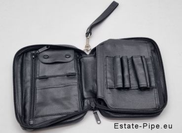 Preview: Second Hand Leder Pfeifentasche für 8 Pfeifen schwarz Preview: leder-pfeifentasche-8-pfeifen-schwarz-charlotta-muenchen-20-10-2025-002
